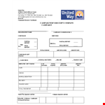 Generate a Campaign Receipt Report for Total Amount Pledged by Company example document template