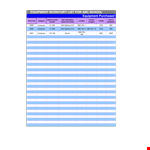 School Equipment Inventory List - Keep Track of Servers and Computers example document template