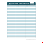 Password List Template - Store and Manage Your Passwords Efficiently example document template