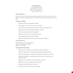 Industrial Maintenance Resume example document template
