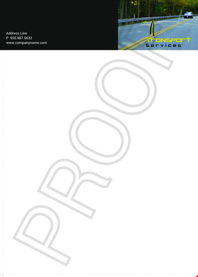 Transport Company Letterhead Template Word