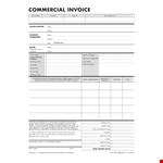 Export Commercial Invoice Template Pdf example document template 