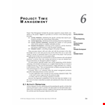 Project Time Management Plan Template example document template