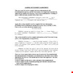 Settlement Agreement example document template