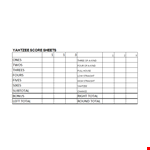 Yahtzee Score Sheets - Total Your Scores, Track Yahtzee, and Straight Opportunities example document template