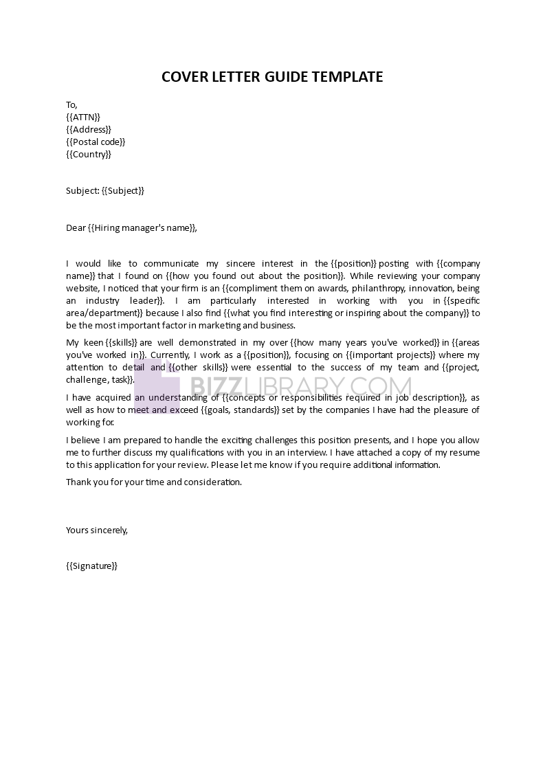 cover letter guide template Main Image cover letter guide template template