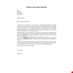 Cover Letter Guide Template example document template