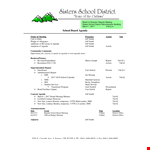 School Board Agenda example document template