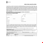 Employee Loan Application Template example document template 