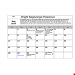 Preschool Birthday example document template 