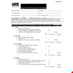 Printable Employee Review Form | Evaluation, Total, Average, Divide | Download Now example document template