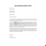 Letter of Application for Teachers example document template