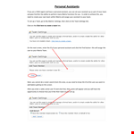 Personal Assistant Email Signature example document template