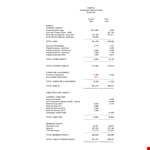 Comparative Balance Sheet Template example document template
