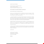 Recommendation Letter Template for Applicant's Position at Company example document template