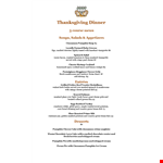 Delicious Thanksgiving Menu Template with Roasted Pumpkin, Cheesy Potatoes, and Cinnamon Spice example document template