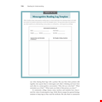 Track Your Progress with Our Student Reading Log Template - Foster Metacognitive Skills example document template