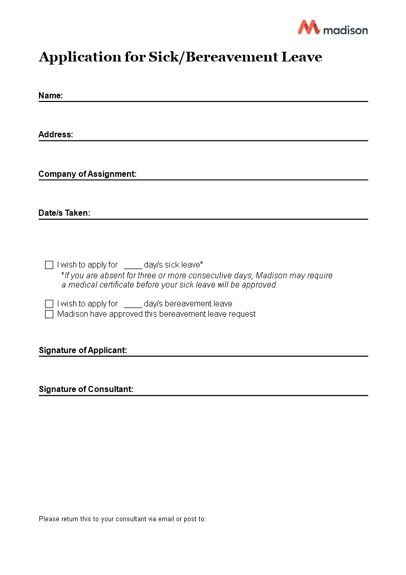 2nd day sick leave email template