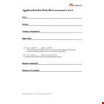 Sick Leave Application Email Template example document template 