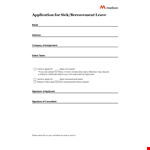 Sick Leave Application Email Template example document template