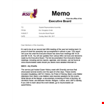 Free Executive Board example document template