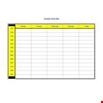 Weekly Plan example document template