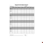 Department Sales Report example document template