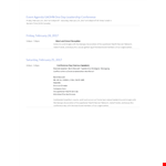 February Leadership Conference Agenda example document template