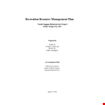Resource Management example document template