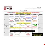 Printable Monthly example document template