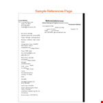 Reference Page Template for Manager in Texas - Tipton & Turpin example document template