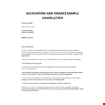 Accounting job cover letter example document template