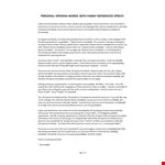 Opening Speech example document template