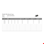 Perfect Workout Template | Estimate Your Weight and Height example document template