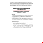 Medical Emergency Management Plan example document template