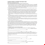Create Health Directives with a Power of Attorney Document example document template