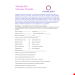 Effective Exit Interview Template for Volunteer Organizations | Improve Volunteering Experience example document template