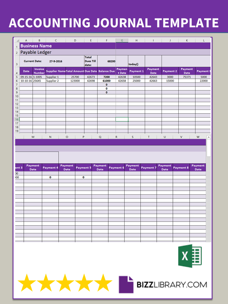 sample accounting journal template
