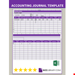 Sample Accounting Journal template example document template