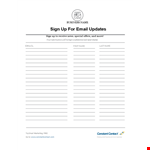 Business Email List Template for Easy Updates example document template