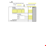 Renovation Estimate Template - Project Funding and Funds Estimate example document template