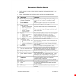 Management Meeting Agenda Template In Word example document template