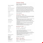 Sales Executive example document template