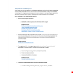 Project Grant Proposal Template for Community Resources - Solve the Problem example document template