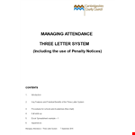 Example School Attendance Warning Letter for Child example document template 