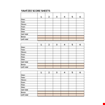 Get Yahtzee Score Sheets - Track Your Progress and Total | Three & Four Dice Options example document template