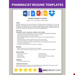 Pharmacist Resume example document template