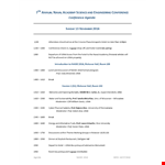 Sample Conference Agenda example document template