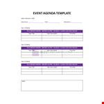 Event Agenda Template example document template 