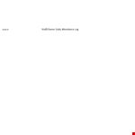 Daily Attendance Log Template example document template
